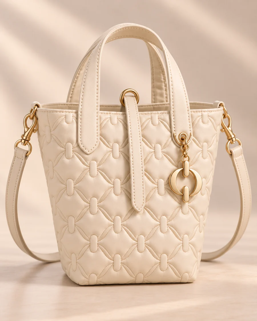 The Soft Bucket — Ivory, Signature quilting