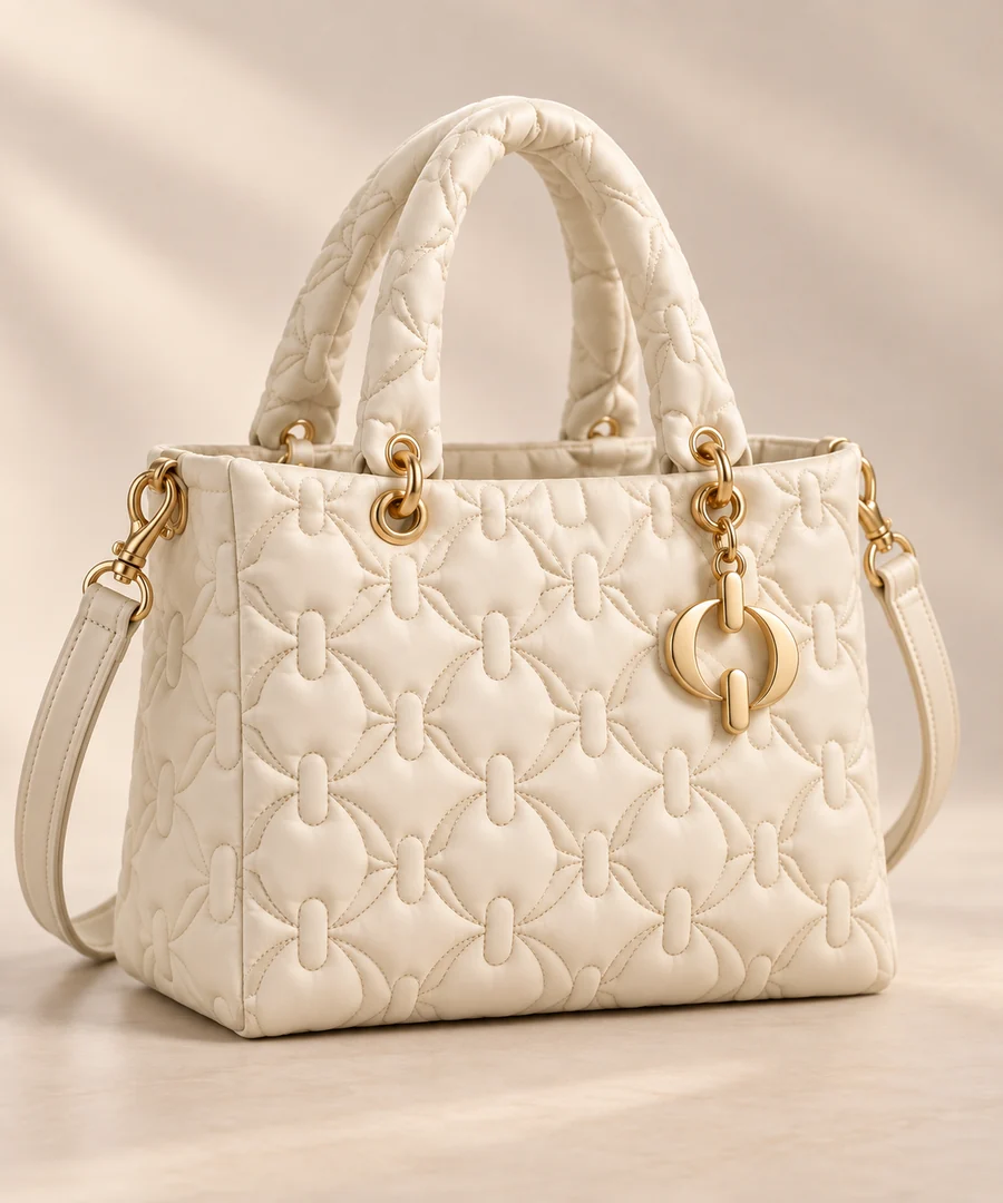 The Signature Tote — Ivory, Signature quilting
